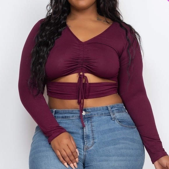 Long Sleeve Crop Tops